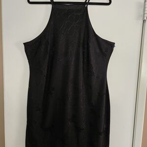 TOTO COLLECTION Black Floral Lace Dress